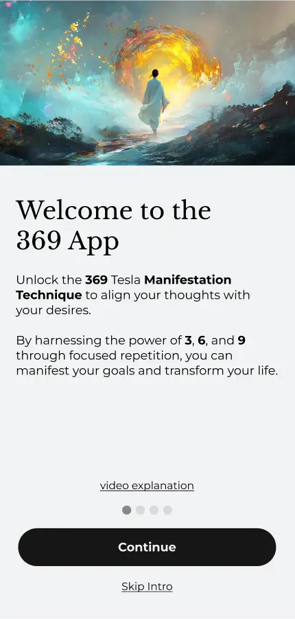 Align Thoughts and Desires with 369 Manifestation App